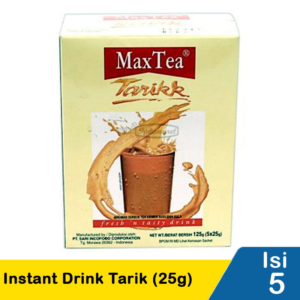 

Max tea teh tarik isi 5 sachet