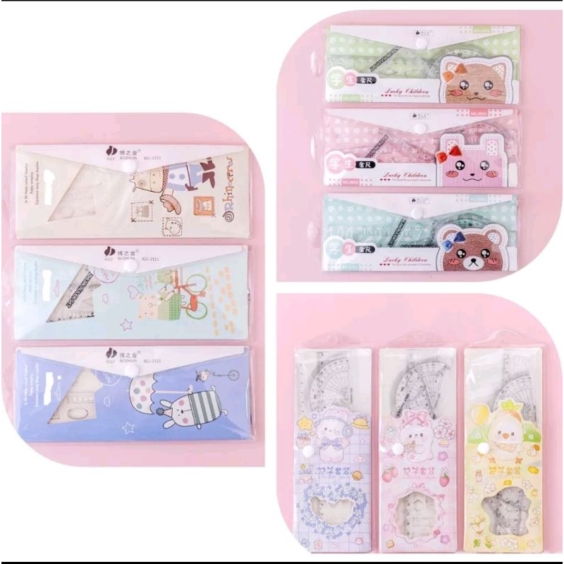 

Penggaris set isi 4 model penggaris 1 set isi 4