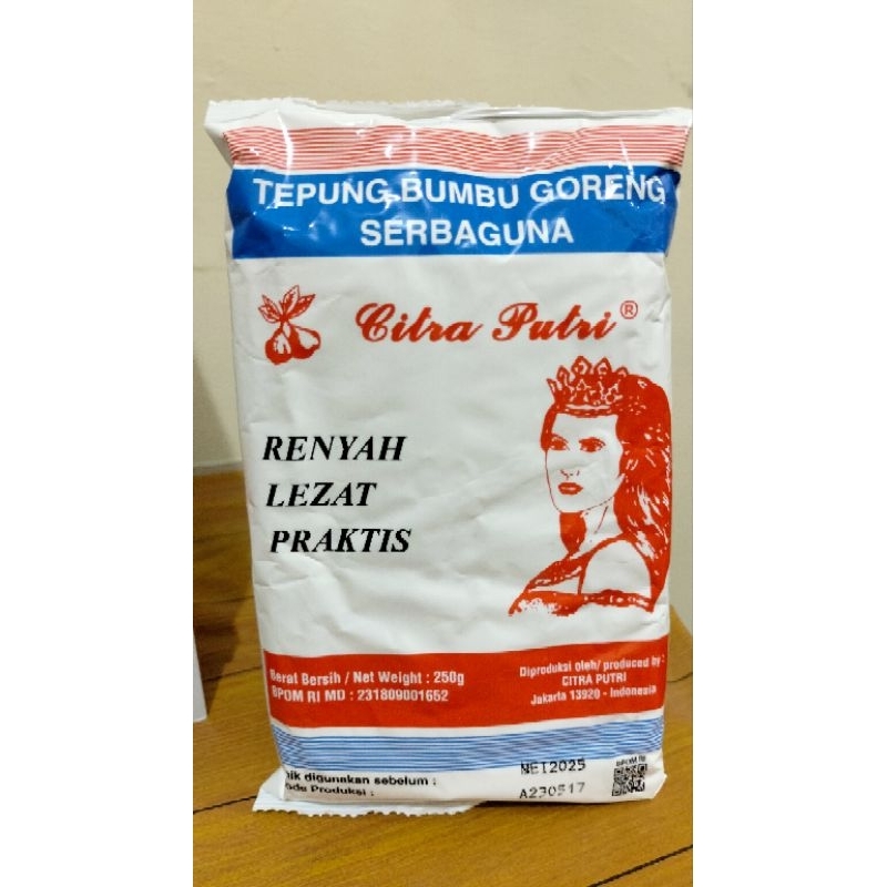 

Tepung Goreng Serbaguna PUTRI 250gr