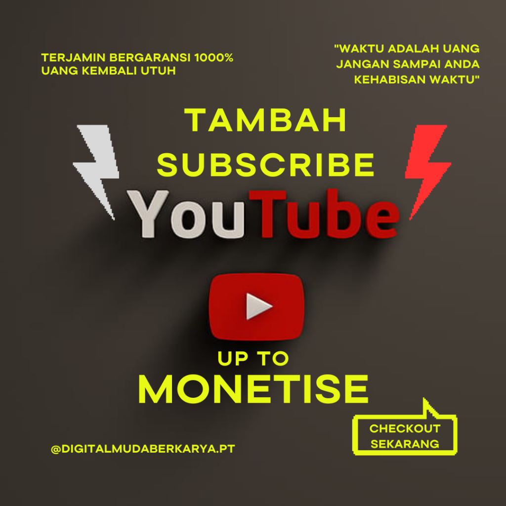BERGARANSI JASA TAMBAH SUBSCRIBER YOUTUBE