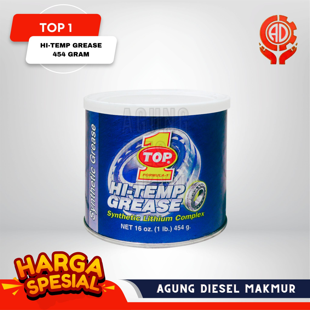 Top 1 High Temp Grease Blue Gemuk Stempet Biru 454gr