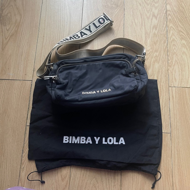 [PRELOVED] Authentic Bimba Y Lola Black Navy Strap Black White Hitam PUtih Biru Dongker Midnight Pin