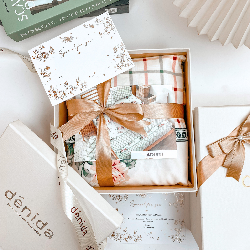 Denida - Premium Hampers Sprei Kintakun Lady Rose 180x200cm | Hadiah Nikah | Kado Wedding | Hampers 