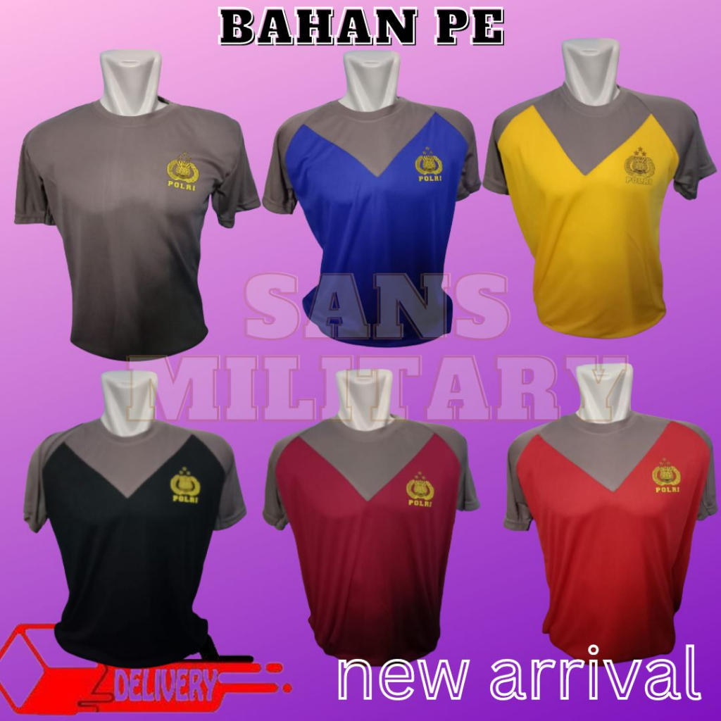 KAOS POLISI/KAOS POLRI/KAOS POLISI PRIA/BAJU KAOS POLISI/BAHAN PE/TEBAL/KAOS-DALEMAN POLISI/POLISI M