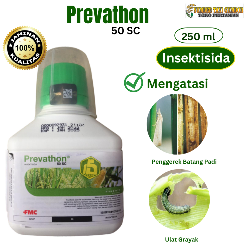 Prevathon 50 SC 250 ml - Insektisida Penggerek Batang, Ulat Grayak