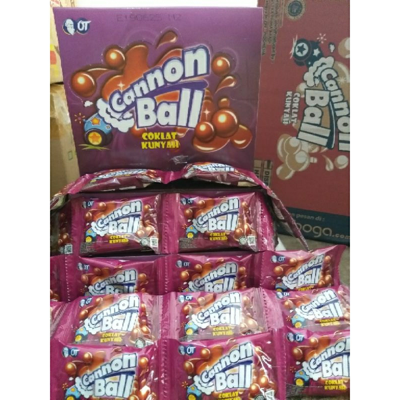 

Cannon ball box 24pcs x 5gr / canon ball coklat kunyah