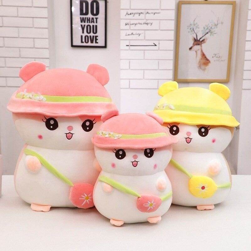 Boneka Hamster Lucu Pake Topi Jumbo Ukuran 50cm