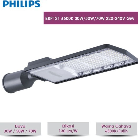 LAMPU JALAN LED PJU BRP121 LED39 CW 30W IP66 220V-240V PUTIH
