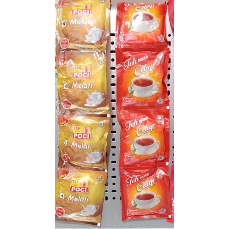 

teh sosro dan teh poci celup renteng isi 10sachet