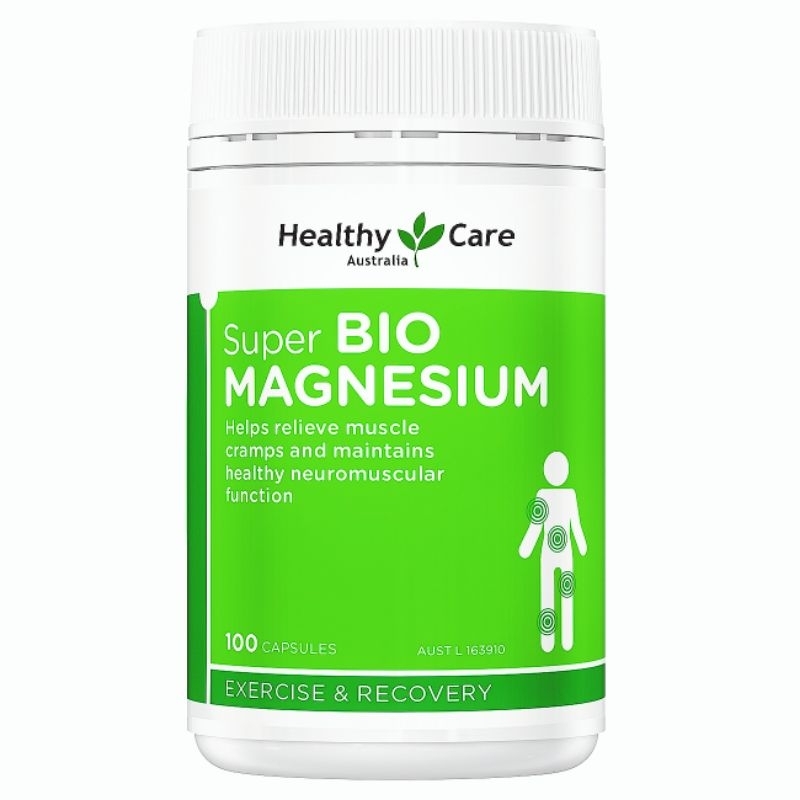 Healthy Care Super Bio Magnesium Phosphate Chelate Kalsium Calcium Vitamin C D3 B6 100 Capsules kaps