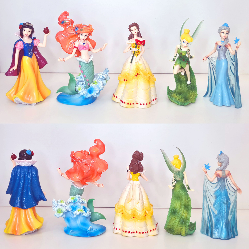 Topper Cake Dekorasi Hiasan Pajangan Kue Tart Ulang Tahun Patung Princess Disney Snow White Mermaid 