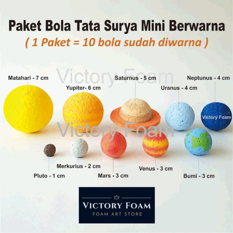 Paket Bola Tata Surya Mini Berwarna