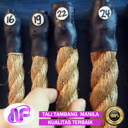 Tali Tambang Goni Besar 22mm 24mm Permeter Tambang Manila Goni Dadung Coklat Kapal Outbound Lomba Ta