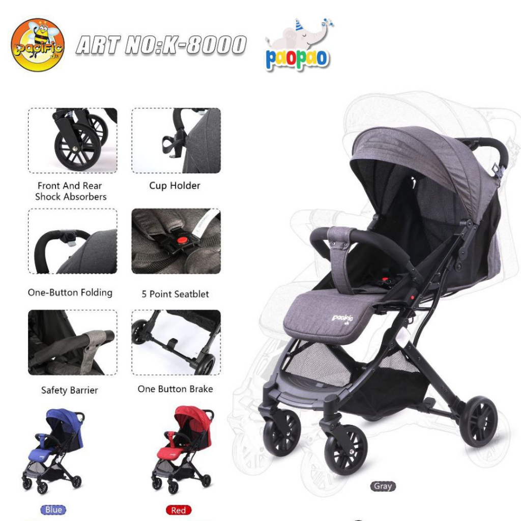 STROLLER BABY KERETA DORONG PACIFIC PACIFIC K8000 CABIN SIZE