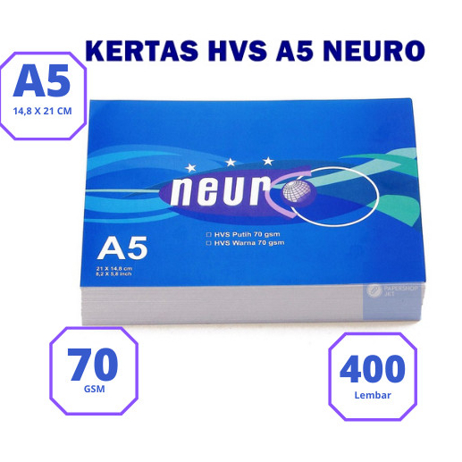 

Kertas A5 Hvs Putih 70Gr Neuro - Pack