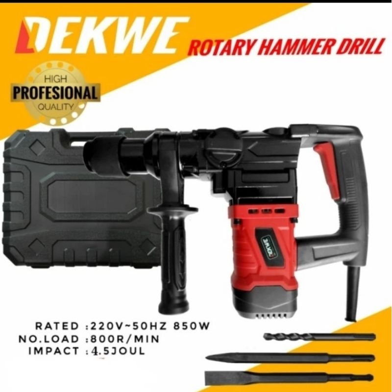 Rotary Drill Jack Hammer DEKWE Bor Bobok Palu Tembok Beton 26mm