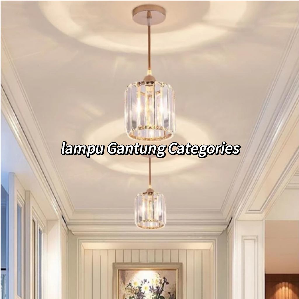 Lampu Plafon Gantung Kristal Minimalis Lampu kristal plafon rumah Lampu ceiling modern