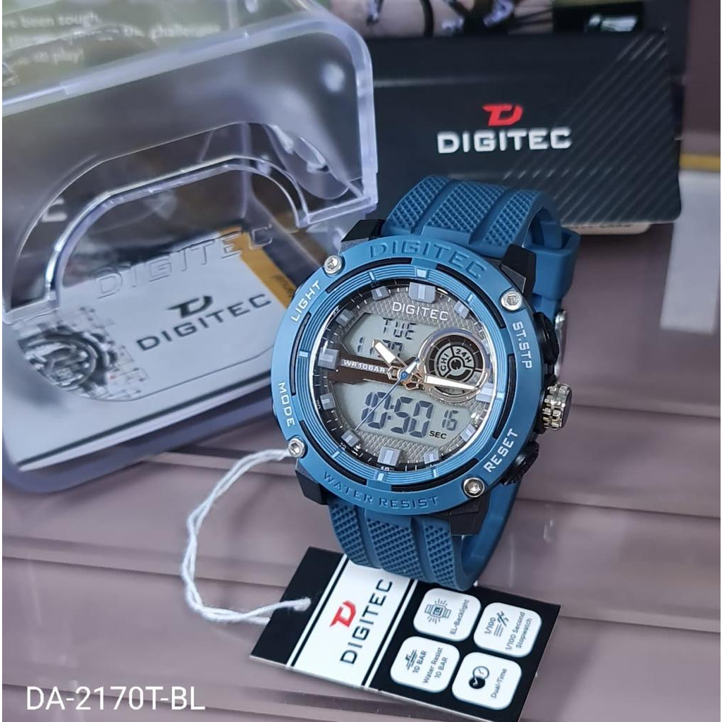 JAM TANGAN DIGITEC TALI KARET KEREN