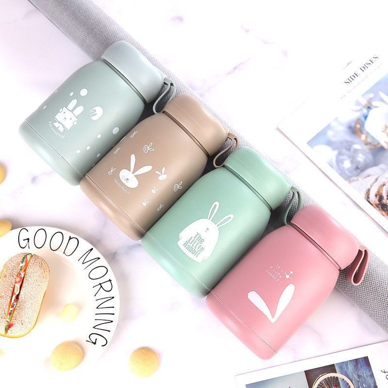 Botol Kaca Rabbit 330mL / Botol Kaca Mini / Botol Minum Kaca Rabbit / Botol Minum Mini