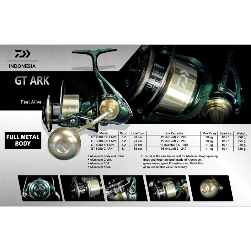 SPINNING REEL DAIWA GT 5000-C ARK full metal