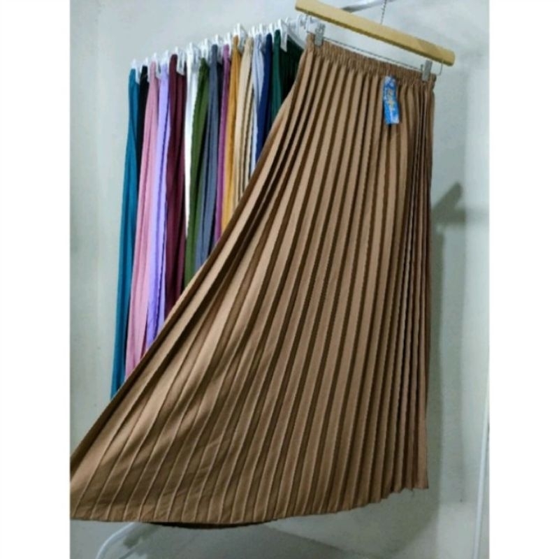 Rok plisket panjang anak tanggung usia 6_17 tahun / Rok plisket panjng perempuan / Rok plisket anak 
