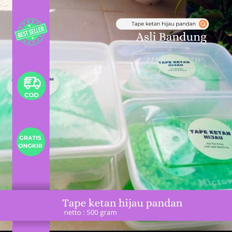 

tape ketan hijau pandan 500 gram