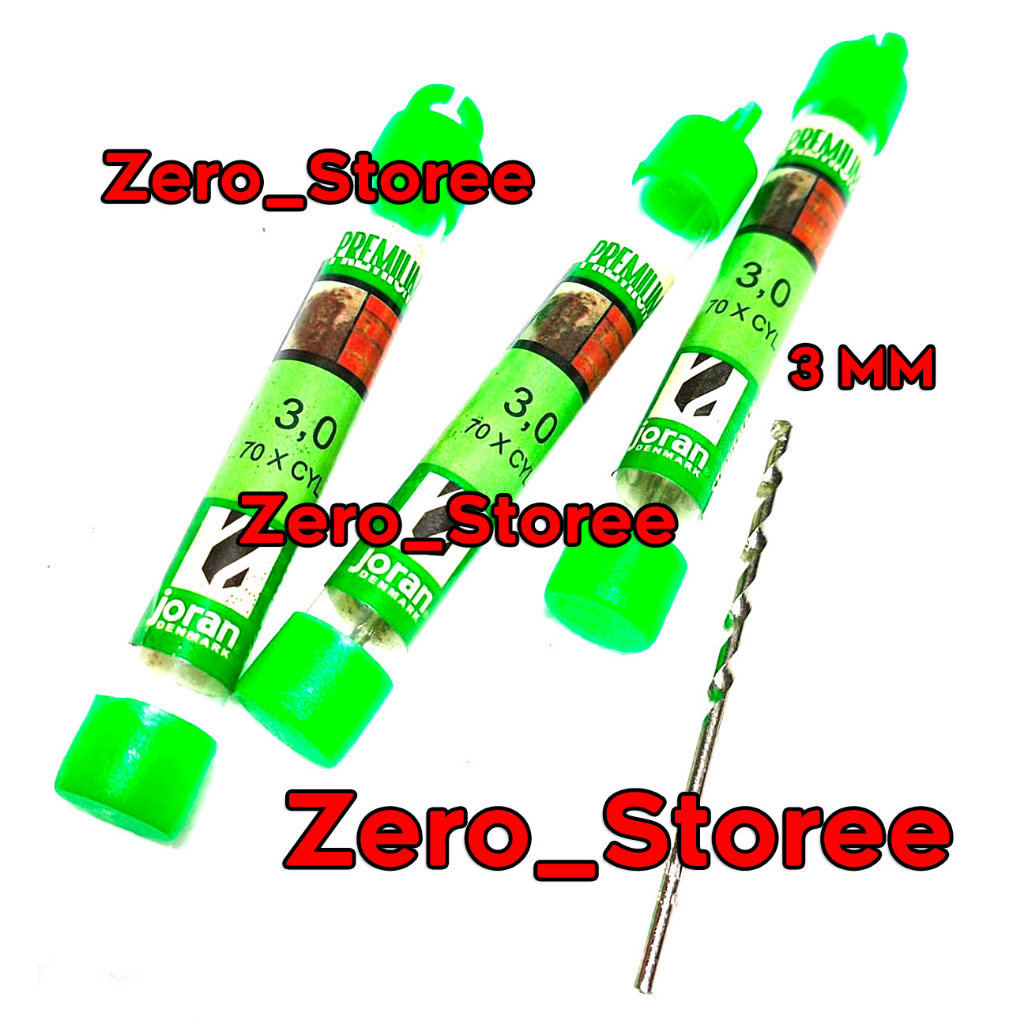 Mata Bor Tembok Mata Beton 3MM Drill JORAN Bor Dinding 3 MM 3,0 milli 3 mili 3Mili 3.0Mili MATA BOR 