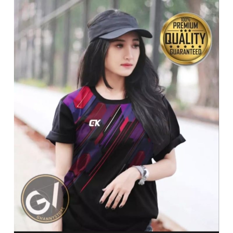 Baju Atasan Dan Setelan Olahraga Wanita/1Set Baju Badminton Cewek/Baju Jersey Volly printing/Kaos Bu