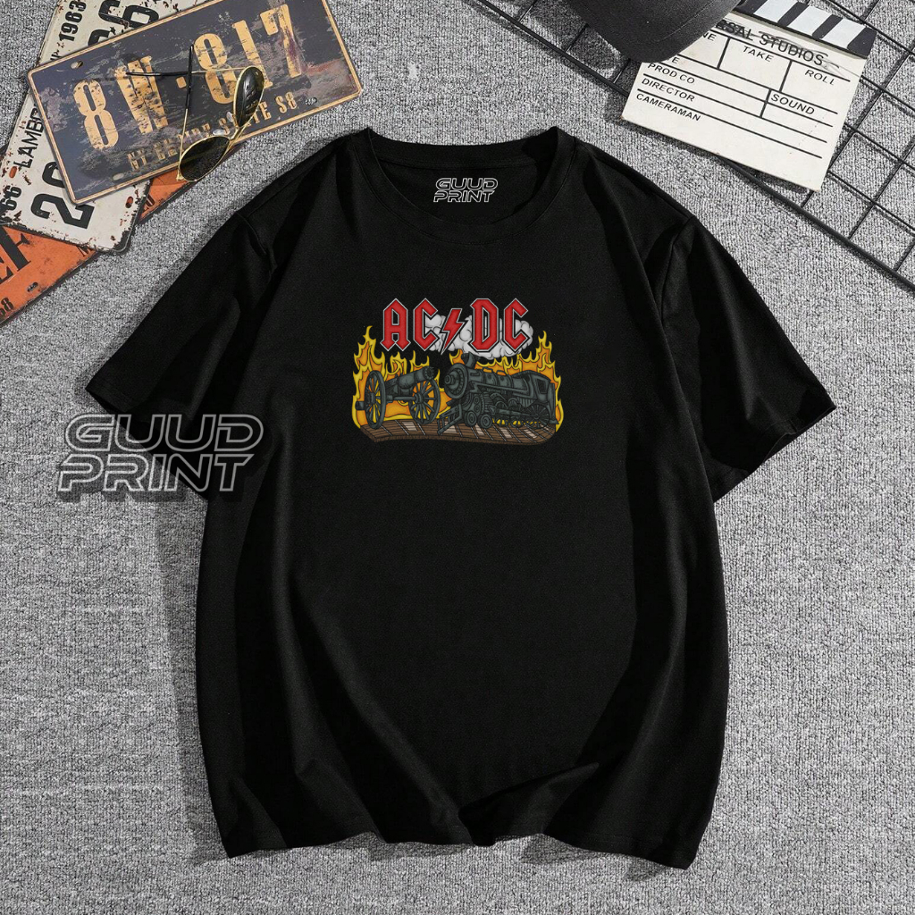 KAOS BAND / KAOS ACDC SERIES TRAIN / BAJU ACDC / BAJU MUSIK ROCK KUALITAS PREMIUM