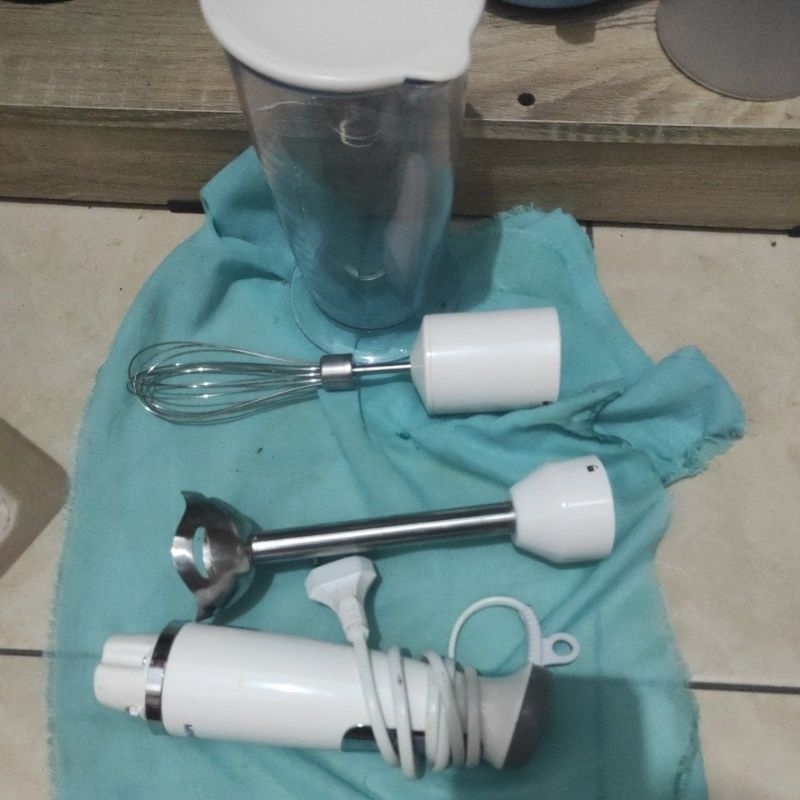 MINISO Blender Tangan 4 in 1 Mixer Putih Colokan VED 700ml 700ml Blender Multifungsi Pengocok Telur