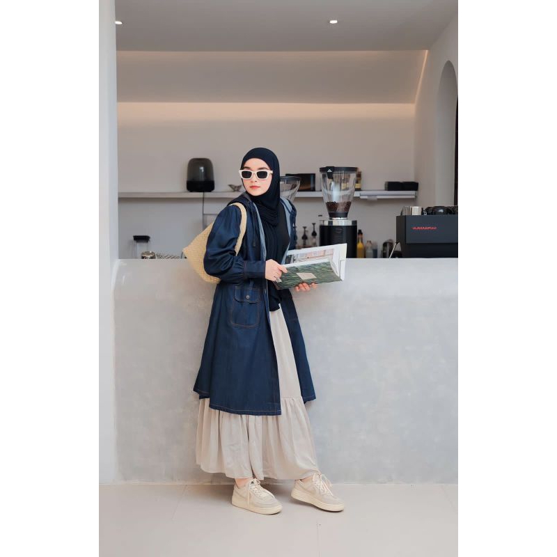 JAKET SYARI,JAKET DENIM BY KHUMAIRA