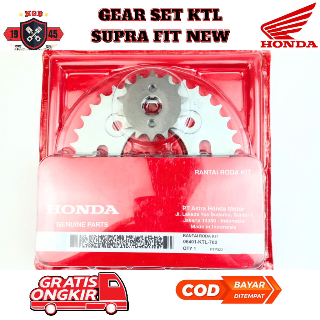 GEAR SET SUPRA X 125 - GIR SET SUPRA X125 - GIR SET SUPRA FIT NEW - RANTAI GEAR SET HONDA SUPRA FIT
