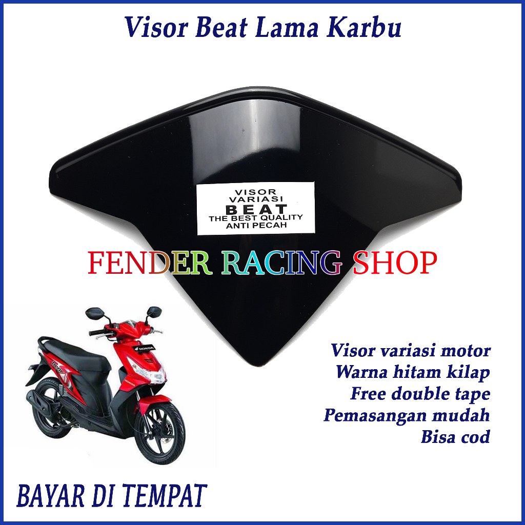 Visor Beat Karbu / Aksesoris Beat Visor Beat Karbu Windshield Beat Karbu RPM