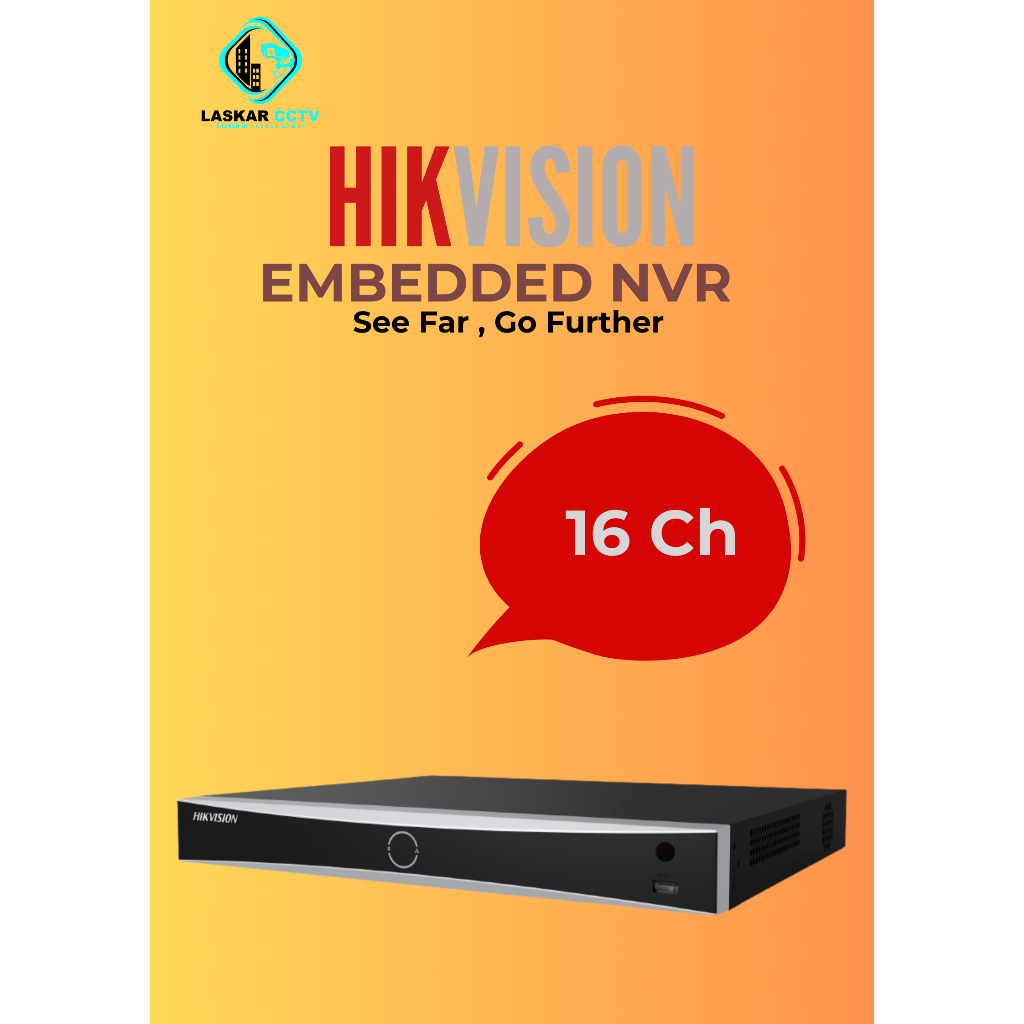 HIKVISION NVR 16CH 16 Channel DS-7616NI-Q1 HD CCTV Kamera 4K DVR EMBEDDED NVR