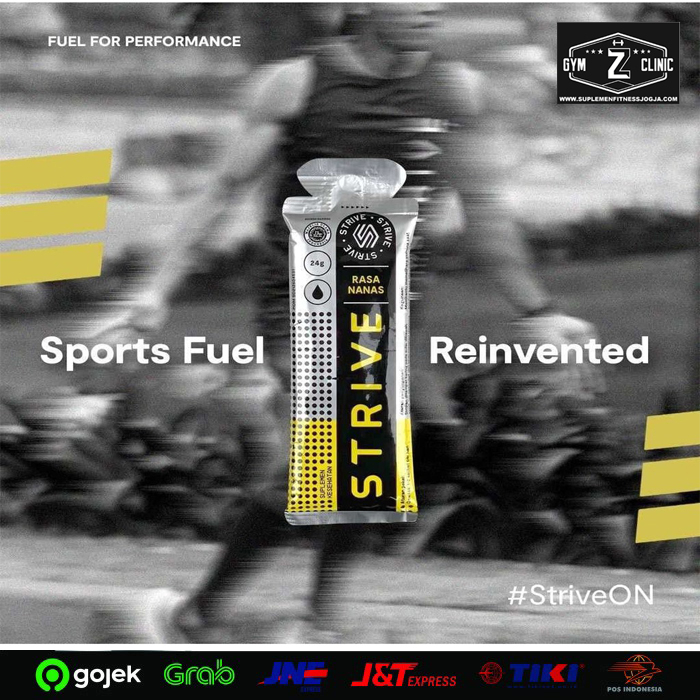 

STRIVE ENERGY GEL 24g suplemen tenaga lari sepeda triathlon GU Sachet renang hiking
