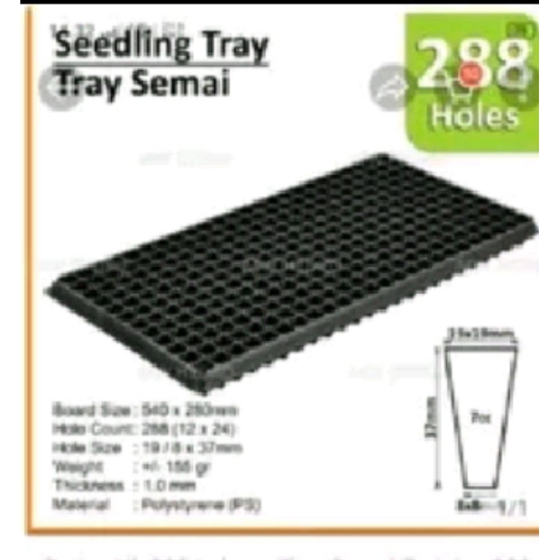 5 Buah Potray Ukuran 288 Lubang Tray Semai Tipe 288 Nampan Semai Praktis