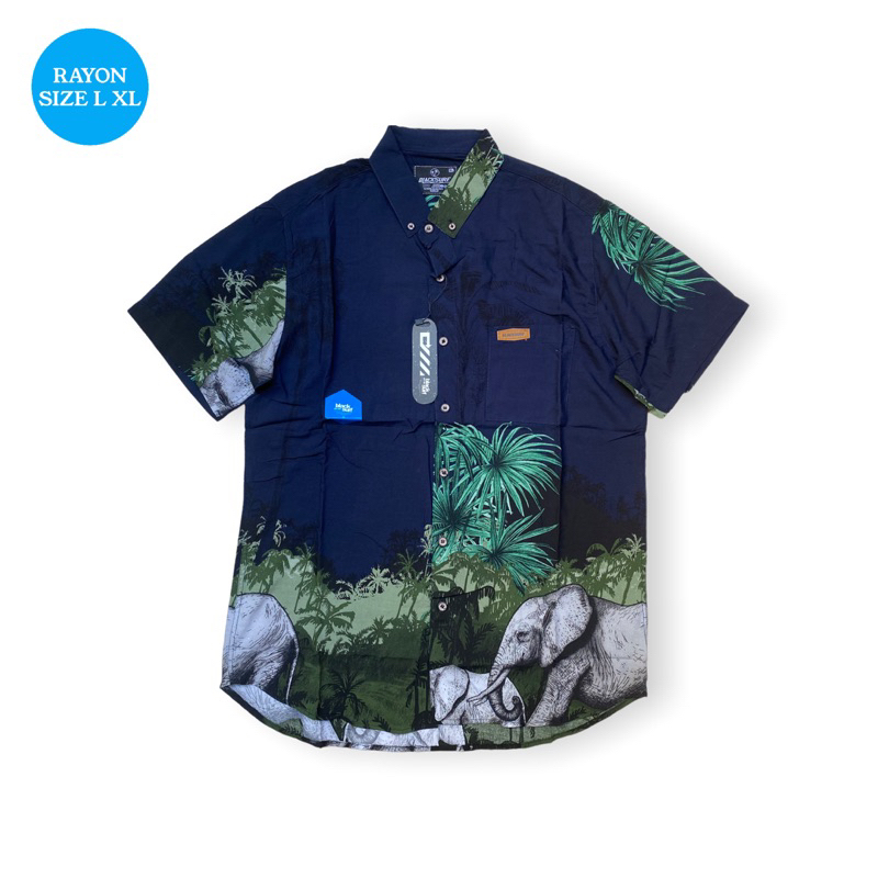 BLACK SURF ORIGINAL kemeja pendek motif 01-005