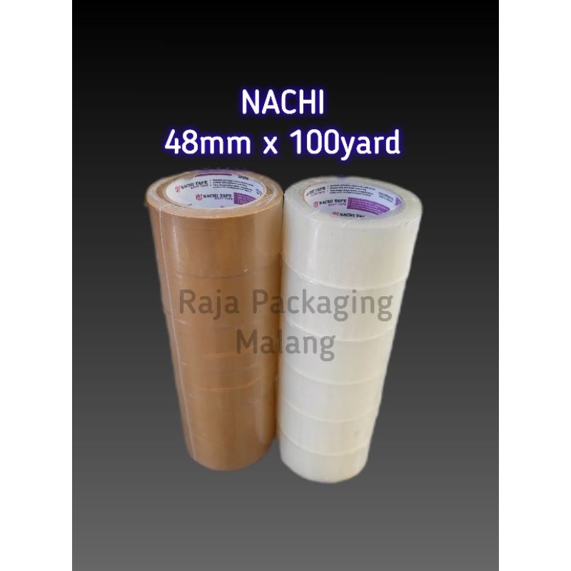 

Lakban Nachi (6roll) Bening Coklat 48mm x 100yard Murah