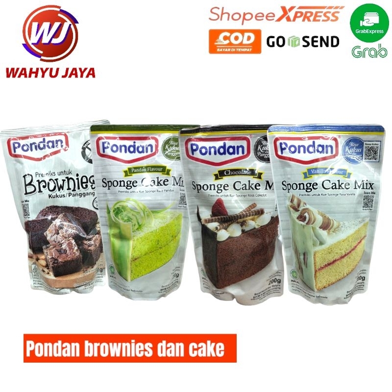 

Pondan brownies dan cake 200gram