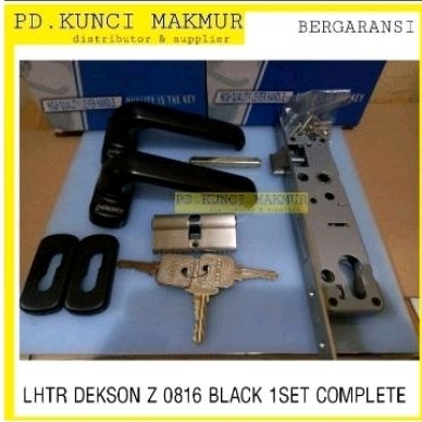 Lhtr dekson Z0816 hitam dan putih 1set complete handle pintu aluminium gagang pintu engkol dekson