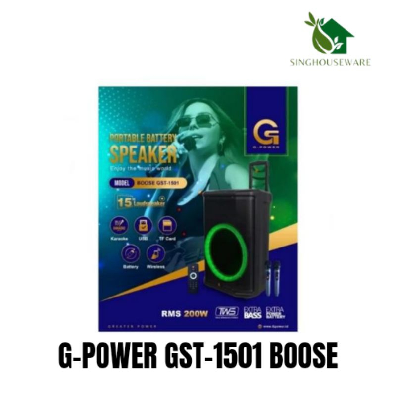 G-Power Bluetooth Speaker GST-1501 Boose Free Mic