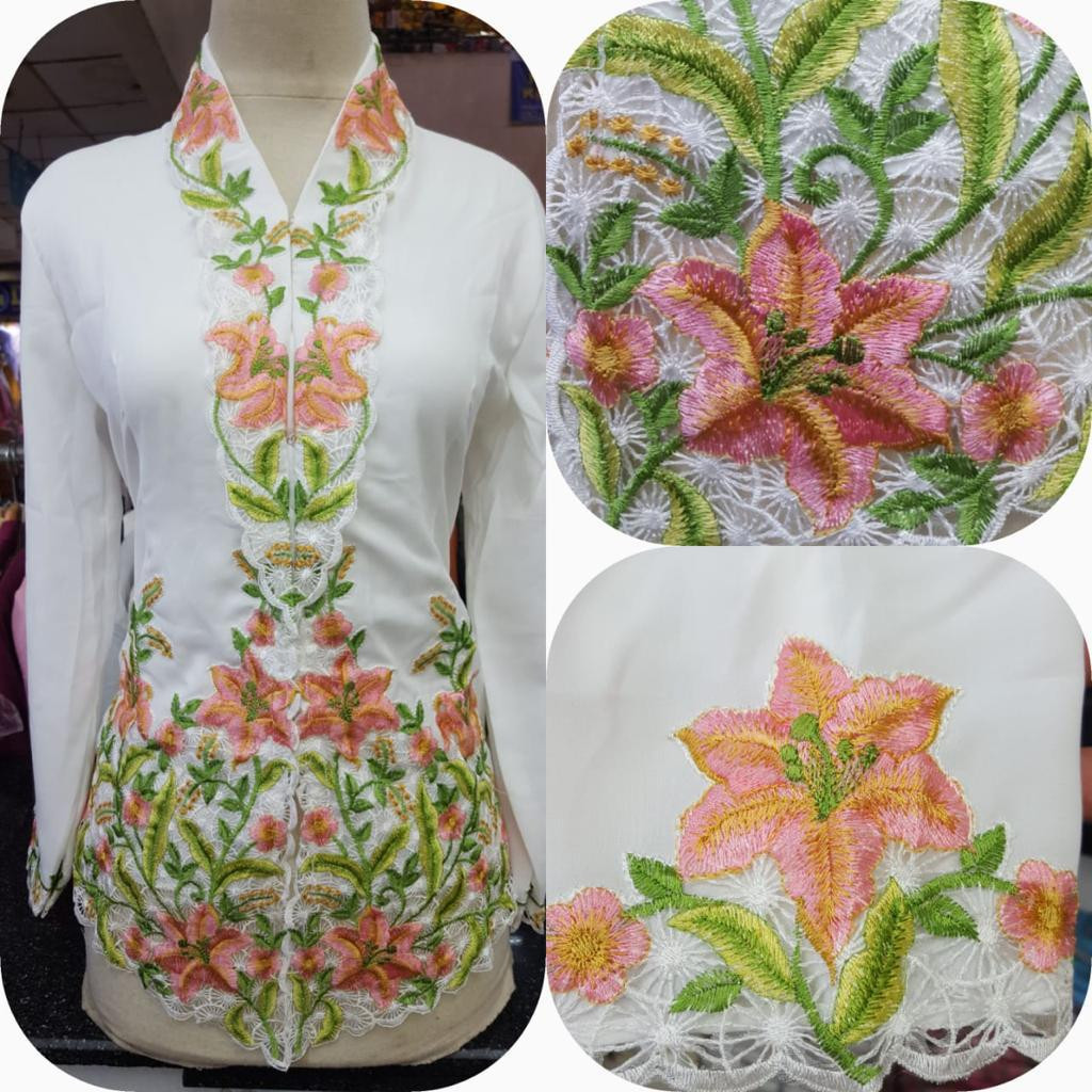 baju kebaya encim/kebaya solo/kebaya malaysia lengan panjang/bahan toyobo