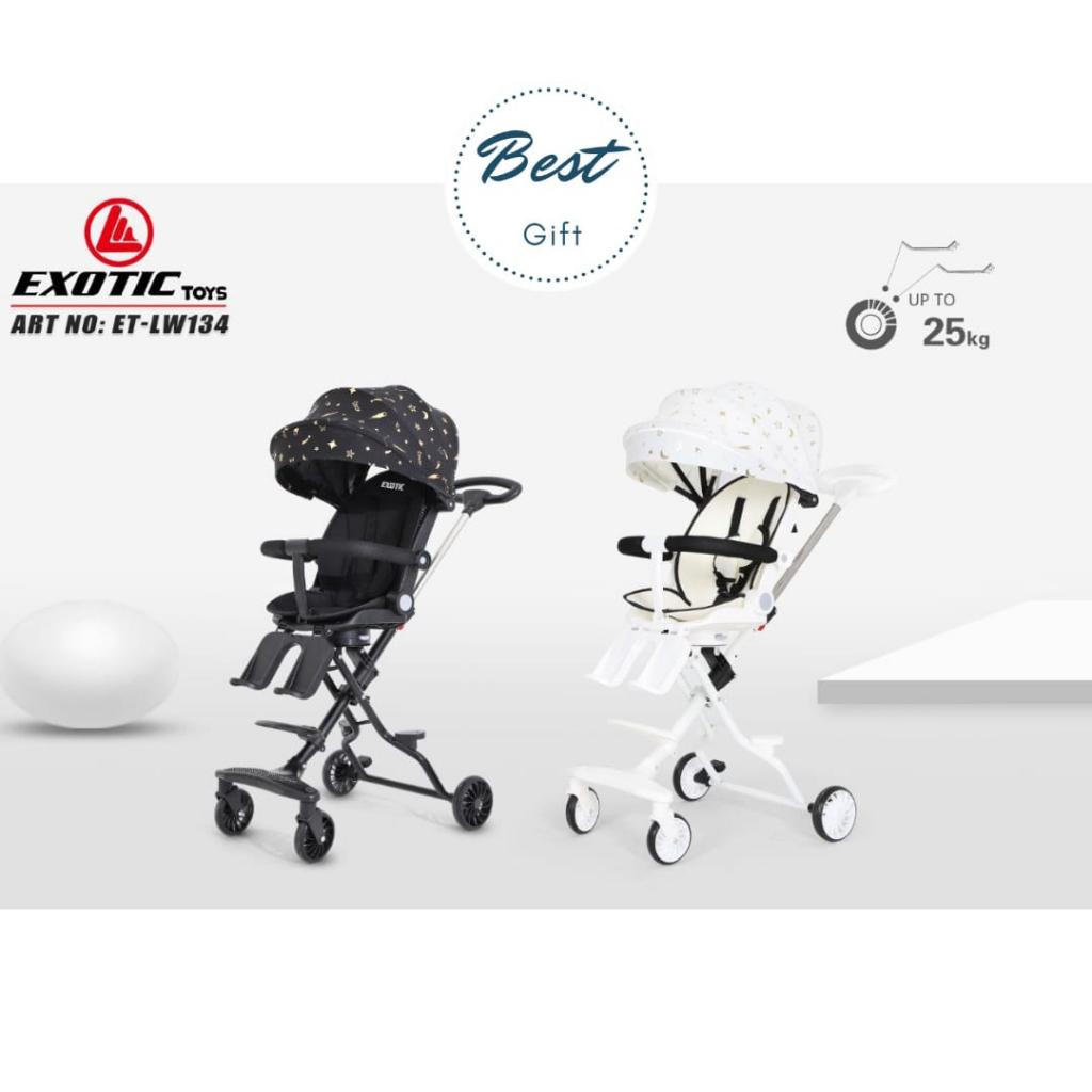 EXOTIC ET-LW134 MAGIC STROLLER (ADJUSTABLE SEAT)  // MAGIC STROLER LW131 TERBARU // LW234