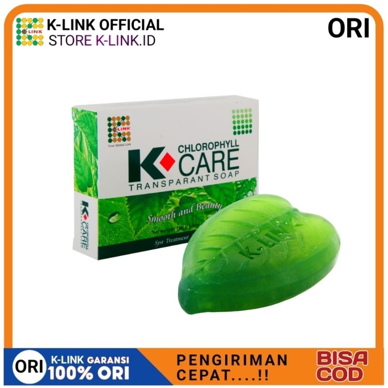 K CARE CHLOROPHYLL TRANSPARANT SOAP SABUN KLOROFIL K LINK ORIGINAL KLINK