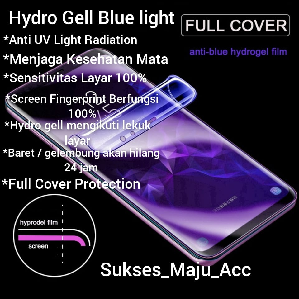 HYDROGELL BLUE MATTE / GLOSSY BLUE LIGHT / ANTI GORES GEL LENTUR ANTI RADIASI FOR ASUS ROGPHONE 6 / 