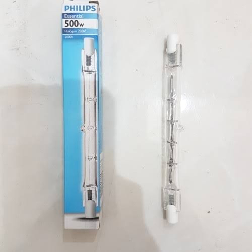 BOHLAM LAMPU SOROT HALOGEN 500W 230V PHILIPS ESSENTIAL