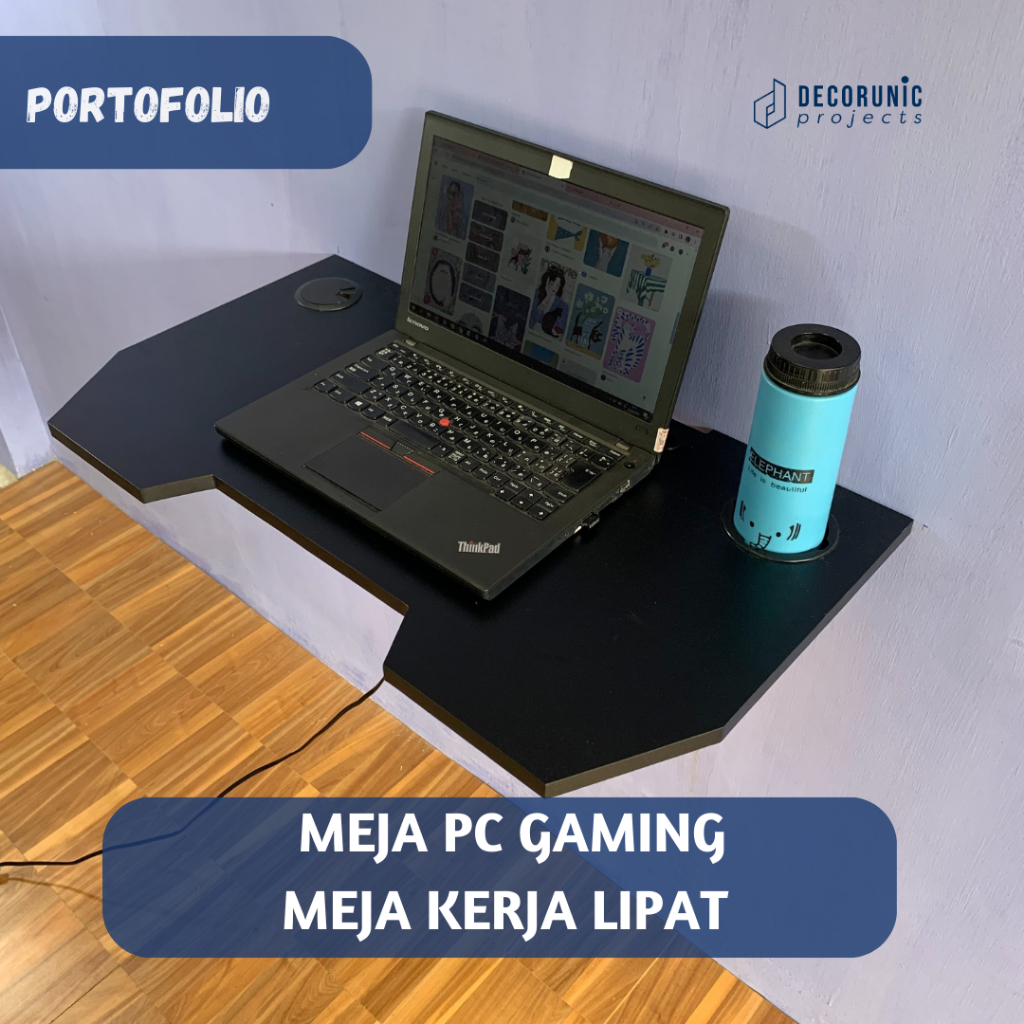 Meja Lipat Dinding Gaming Holder Meja Kerja Lipat Minimalis