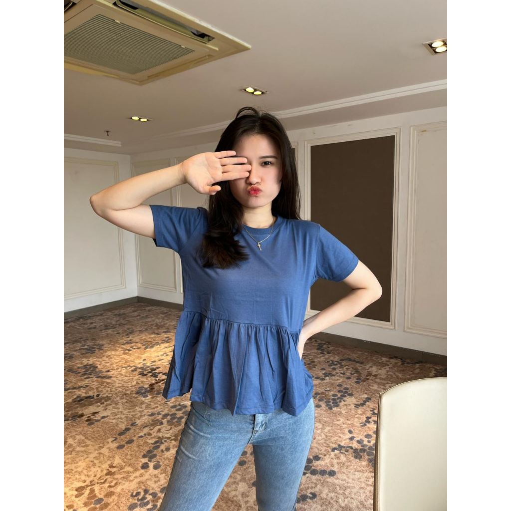 Kaos wanita terbaru motif rumbai T-Shirt premium TERBARU