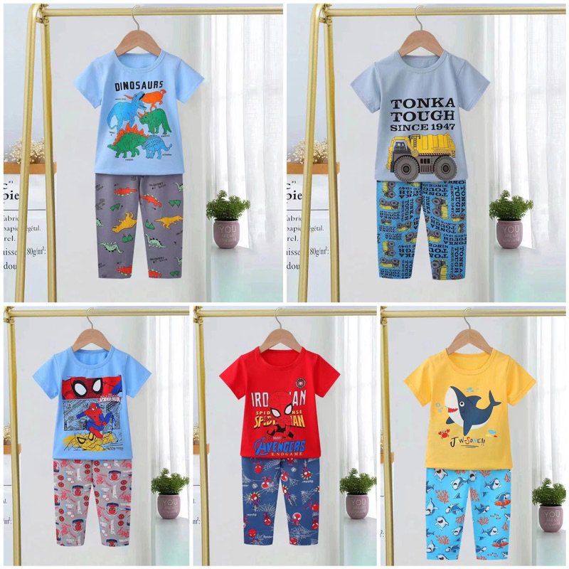 Piyama Anak Impor Ku Bao Lengan Pendek Boy 8