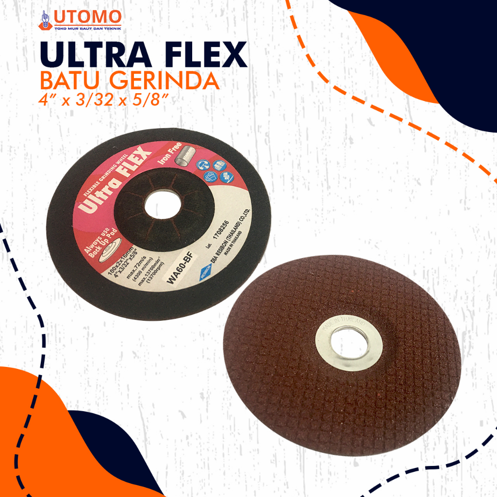 ULTRAFLEX Batu Poles Besi Logam Mata Gerinda Poles Alumunium